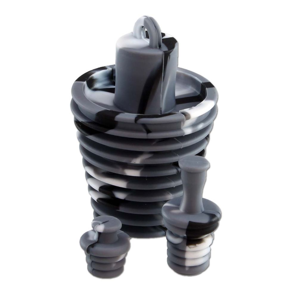 Black Leaf Hanuman Beaker Ice Bong | 7mm - Silicone Plug Set Included