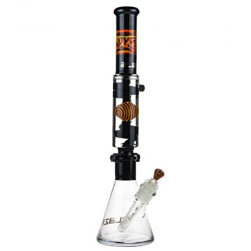 Blaze Glass - Complete Mix and Match Kit - Liquid Cooling Spiral Bong - Black and Orange